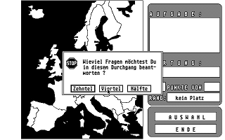 Euro Quiz atari screenshot